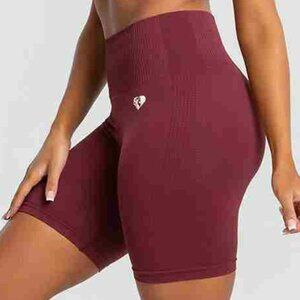 Women's Best Power Seamless Cycling Shorts, Medium, Burgundy